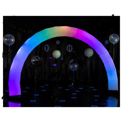 надувная наружная белая цветная арка с RGB светодиодами для рекламы событий надувная освещение радуга светодиоды