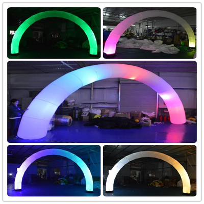надувная наружная белая цветная арка с RGB светодиодами для рекламы событий надувная освещение радуга светодиоды