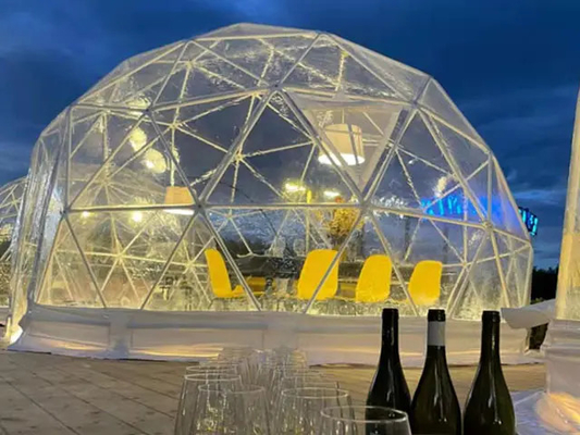Новый дизайн 4-10 человек 850г ПВХ ткань Glamping Dome Room Luxury Tents