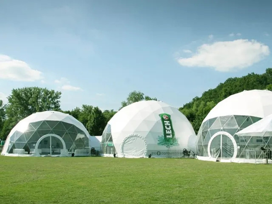 Новый дизайн 4-10 человек 850г ПВХ ткань Glamping Dome Room Luxury Tents