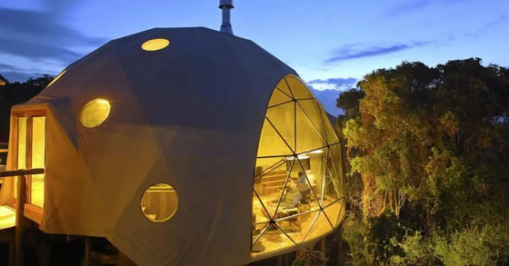 Новый дизайн 4-10 человек 850г ПВХ ткань Glamping Dome Room Luxury Tents