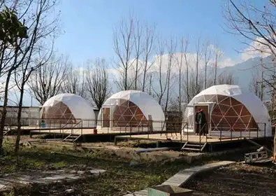 Роскошный курорт Иглу с геодезической купольной палаткой