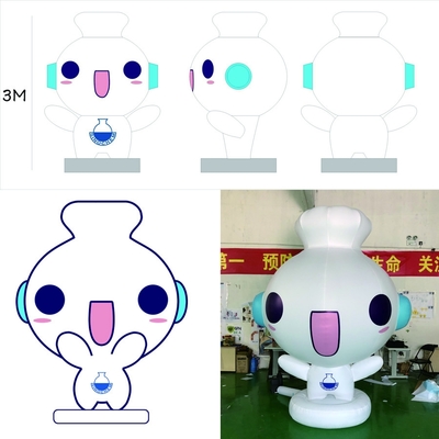 Гигантские надувные спортивные талисманы Реклама 3D мультфильм Оксфордский материал